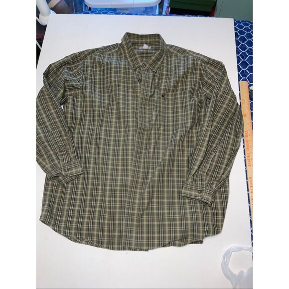 Carhartt Shirt Mens 4XL Plaid Button Up Original Fit Long Sleeve Work Outdoor - Picture 1 of 6